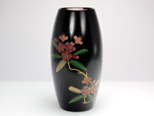 ＜黒＞7.0胴張形花瓶　石楠花