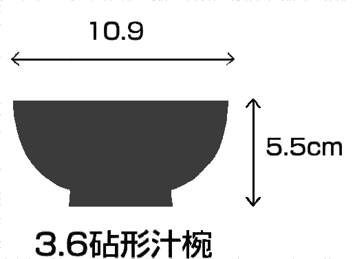 3.6砧形汁椀サイズ