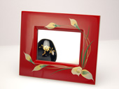 Urushi framed mirror